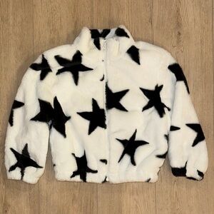 Old Navy Kids Star Patterned Faux Fur Jacket